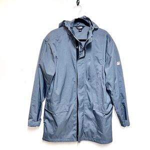NWOT EMS Eastern Mountain Sports Mens Back Bay Rain Parka Grey Sz L